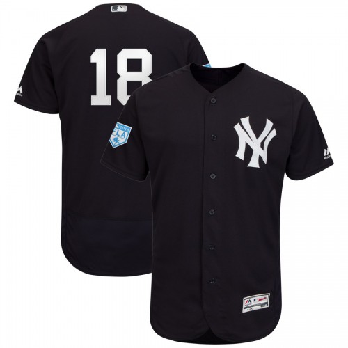 New York Yankees #18 Didi Gregorius Navy 2019 Spring Training Flex Base Stitched Jersey Men's cheap jerseys for sale - CheapJerseys.Shop