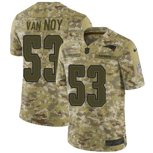 New England Patriots #53 Kyle Van Noy Camo Men's Stitched Limited 2018 Salute To Service Jersey Men's cheap jerseys for sale - CheapJerseys.Shop