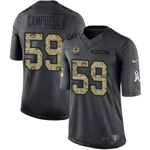 Green Bay Packers #59 De'Vondre Campbell Black Youth Stitched Limited 2016 Salute to Service Jersey Youth cheap jerseys for sale - CheapJerseys.Shop