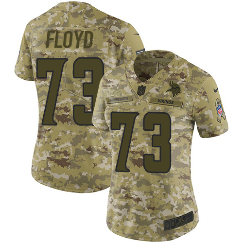 Minnesota Vikings #73 Sharrif Floyd Camo Women's Stitched Limited 2018 Salute to Service Jersey Womens cheap jerseys for sale - CheapJerseys.Shop