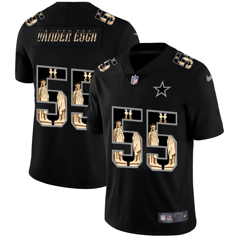 Dallas Cowboys #55 Leighton Vander Esch Carbon Black Vapor Statue Of Liberty Limited Jersey cheap jerseys for sale - CheapJerseys.Shop