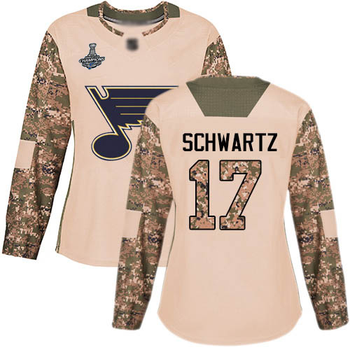 St. Louis Blues #17 Jaden Schwartz Camo Authentic 2017 Veterans Day Stanley Cup Champions Women's Stitched Jersey Womens cheap jerseys for sale - CheapJerseys.Shop