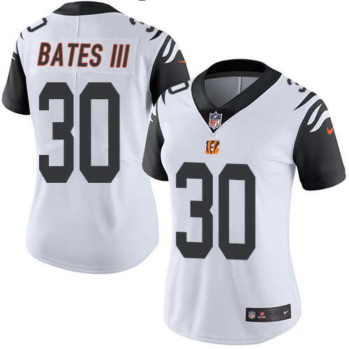 Bengals #30 Jessie Bates III White Women's Stitched Limited Rush Jersey cheap jerseys for sale - CheapJerseys.Shop