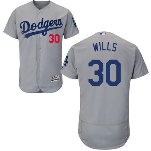 Los Angeles Dodgers #30 Maury Wills Grey Flexbase Authentic Collection Stitched Jersey Men's cheap jerseys for sale - CheapJerseys.Shop