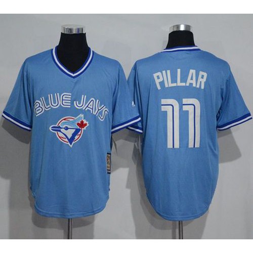 Toronto Blue Jays #11 Kevin Pillar Light Blue Cooperstown Throwback Stitched Jersey Men's cheap jerseys for sale - CheapJerseys.Shop