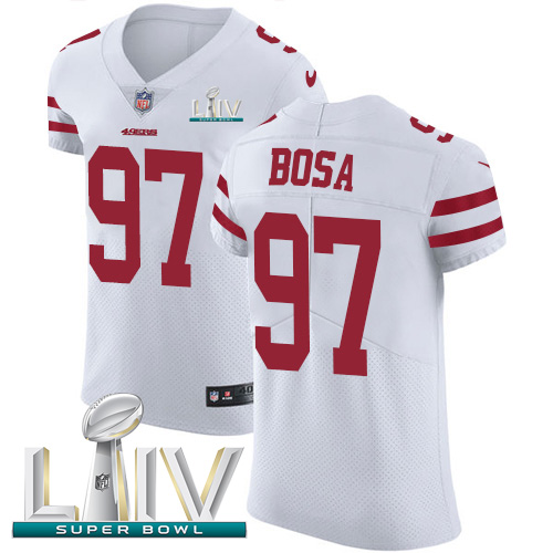 49ers #97 Nick Bosa White Super Bowl LIV 2020 Men's Stitched Vapor Untouchable Elite Jersey cheap jerseys for sale - CheapJerseys.Shop