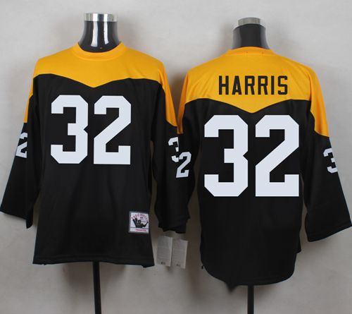Mitchell And Ness 1967 Steelers #32 Franco Harris Black/Yelllow Throwback Men's Stitched Jersey cheap jerseys for sale - CheapJerseys.Shop