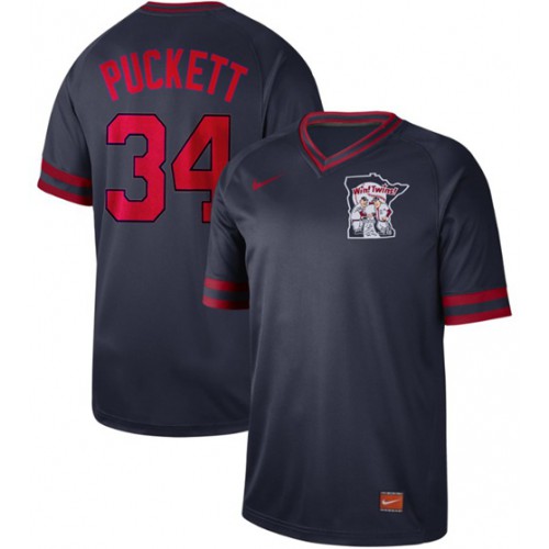 Minnesota Twins #34 Kirby Puckett Navy Authentic Cooperstown Collection Stitched Jersey Men's cheap jerseys for sale - CheapJerseys.Shop