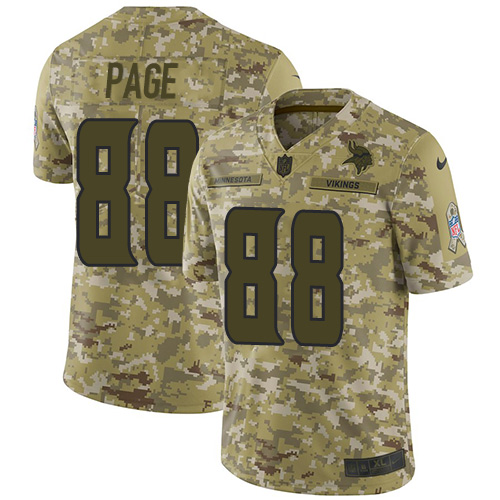 Minnesota Vikings #88 Alan Page Camo Men's Stitched Limited 2018 Salute To Service Jersey Men's cheap jerseys for sale - CheapJerseys.Shop