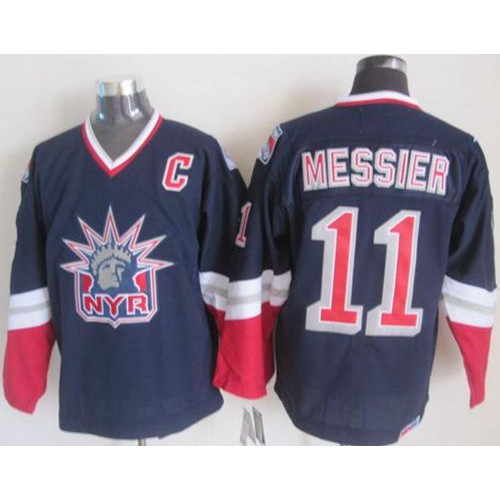 New York Rangers #11 Mark Messier Navy Blue CCM Statue of Liberty Stitched Jersey Men's cheap jerseys for sale - CheapJerseys.Shop