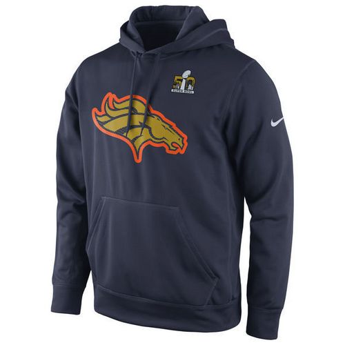 Men's Denver Broncos Navy Super Bowl 50 Bound Team Travel Performance Pullover Hoodie cheap jerseys for sale - CheapJerseys.Shop