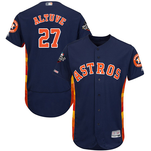 Houston Astros #27 Jose Altuve Navy Blue Flexbase Authentic Collection 2019 World Series Bound Stitched Jersey Men's cheap jerseys for sale - CheapJerseys.Shop