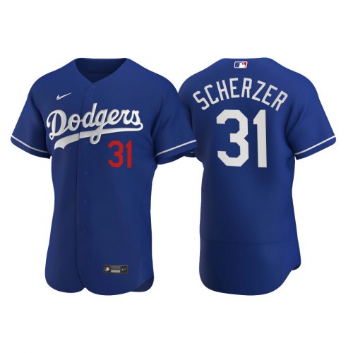 Los Angeles Los Angeles Dodgers #31 Max Scherzer Men's Royal Alternate 2020 Authentic Player Jersey Men's cheap jerseys for sale - CheapJerseys.Shop