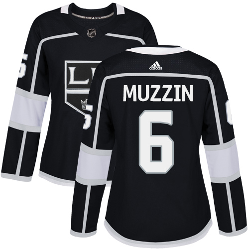 Los Angeles Kings #6 Jake Muzzin Black Home Authentic Women's Stitched Jersey Womens cheap jerseys for sale - CheapJerseys.Shop