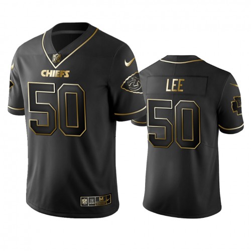Kansas City Chiefs #50 Darron Lee Black Golden Limited Edition Stitched Jersey Men's cheap jerseys for sale - CheapJerseys.Shop