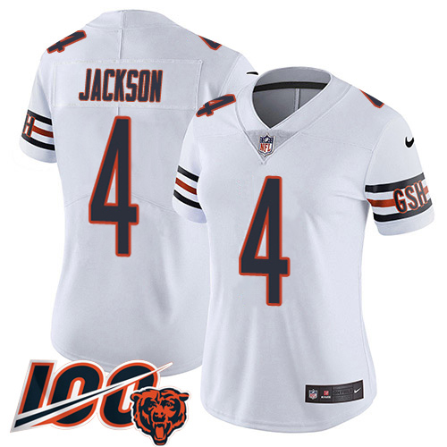 Bears #4 Eddie Jackson White Alternate Women's Stitched Vapor Untouchable Limited 100th Season Jersey cheap jerseys for sale - CheapJerseys.Shop