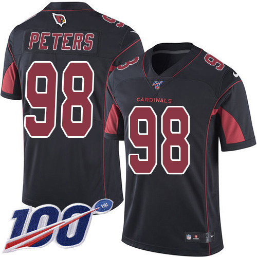Arizona Cardinals #98 Corey Peters Black Men's Stitched Limited Rush 100th Season Jersey Men's cheap jerseys for sale - CheapJerseys.Shop