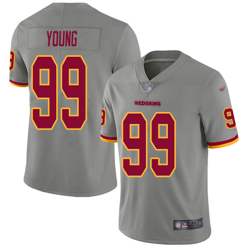 Commanders #99 Chase Young Gray Youth Stitched Limited Inverted Legend Jersey cheap jerseys for sale - CheapJerseys.Shop