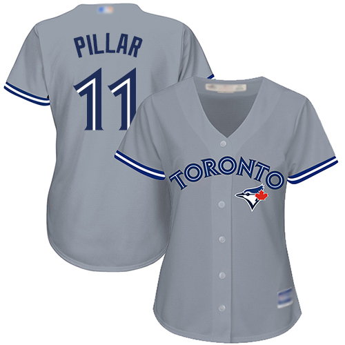 Toronto Blue Jays #11 Kevin Pillar Grey Road Women's Stitched Jersey Womens cheap jerseys for sale - CheapJerseys.Shop