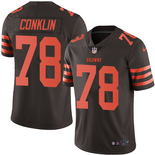 Cleveland Browns #78 Jack Conklin Brown Men's Stitched Limited Rush Jersey Men's cheap jerseys for sale - CheapJerseys.Shop