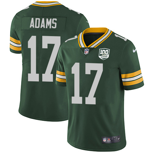 Packers #17 Davante Adams Green Team Color Youth 100th Season Stitched Vapor Untouchable Limited Jersey cheap jerseys for sale - CheapJerseys.Shop