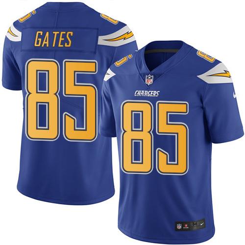 Los Angeles Chargers #85 Antonio Gates Electric Blue Men's Stitched Limited Rush Jersey Men's cheap jerseys for sale - CheapJerseys.Shop