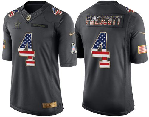 Cowboys #4 Dak Prescott Black Men's Stitched Limited USA Flag Salute To Service Jersey cheap jerseys for sale - CheapJerseys.Shop