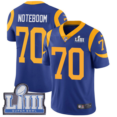 Los Angeles Rams #70 Joseph Noteboom Royal Blue Alternate Super Bowl LIII Bound Men's Stitched Vapor Untouchable Limited Jersey Men's cheap jerseys for sale - CheapJerseys.Shop