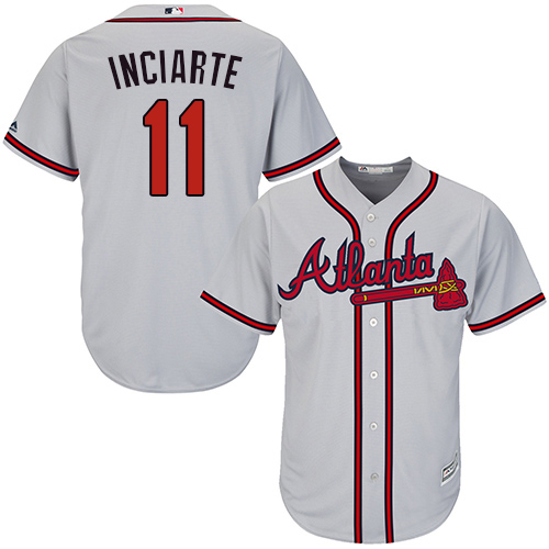 Atlanta Braves #11 Ender Inciarte Grey Cool Base Stitched Youth Jersey Youth cheap jerseys for sale - CheapJerseys.Shop