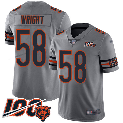 Bears #58 Darnell Wright Silver Men's Stitched Limited Inverted Legend 100th Season Jersey cheap jerseys for sale - CheapJerseys.Shop