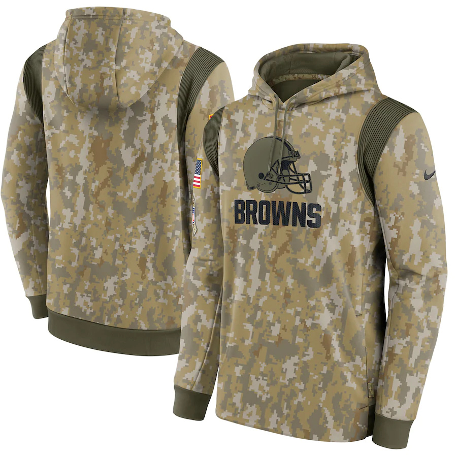 Cleveland Browns Camo 2021 Salute To Service Therma Performance Pullover Hoodie cheap jerseys for sale - CheapJerseys.Shop