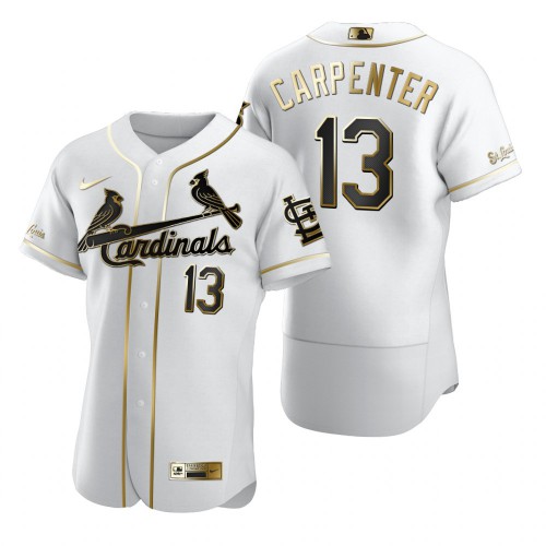 St. Louis St.Louis Cardinals #13 Matt Carpenter White Men's Authentic Golden Edition Jersey Men's cheap jerseys for sale - CheapJerseys.Shop