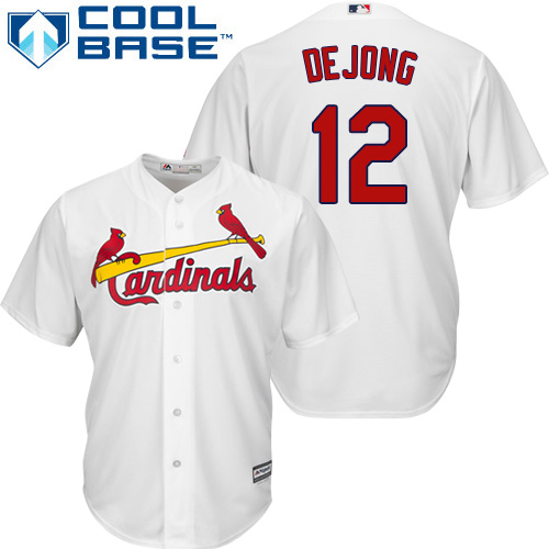 St.Louis Cardinals #12 Paul DeJong White New Cool Base Stitched Jersey Men's cheap jerseys for sale - CheapJerseys.Shop