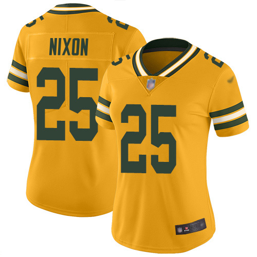 Packers #25 Keisean Nixon Gold Women's Stitched Limited Inverted Legend 100th Season Jersey cheap jerseys for sale - CheapJerseys.Shop