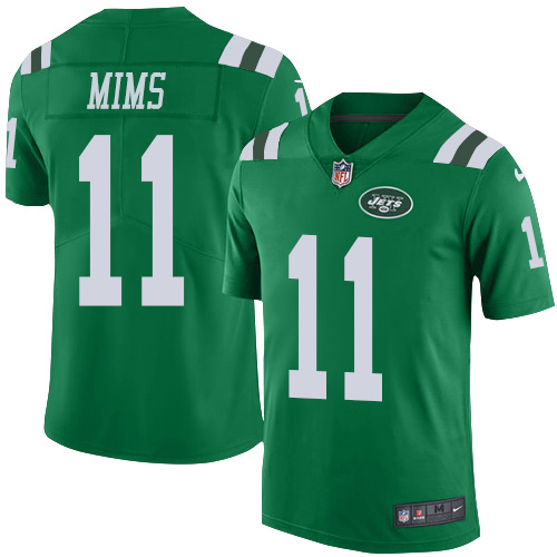 New York Jets #11 Denzel Mim Green Men's Stitched Limited Rush Jersey Men's cheap jerseys for sale - CheapJerseys.Shop