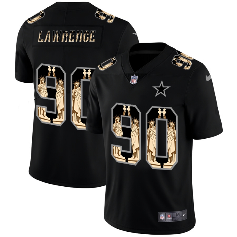 Dallas Cowboys #90 Demarcus Lawrence Carbon Black Vapor Statue Of Liberty Limited Jersey cheap jerseys for sale - CheapJerseys.Shop