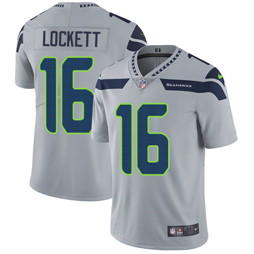 Seahawks #16 Tyler Lockett Grey Alternate Youth Stitched Vapor Untouchable Limited Jersey cheap jerseys for sale - CheapJerseys.Shop