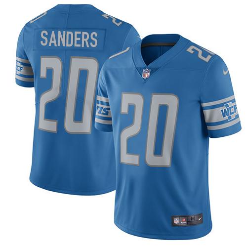 Lions #20 Barry Sanders Blue Team Color Men's Stitched Vapor Untouchable Limited Jersey cheap jerseys for sale - CheapJerseys.Shop
