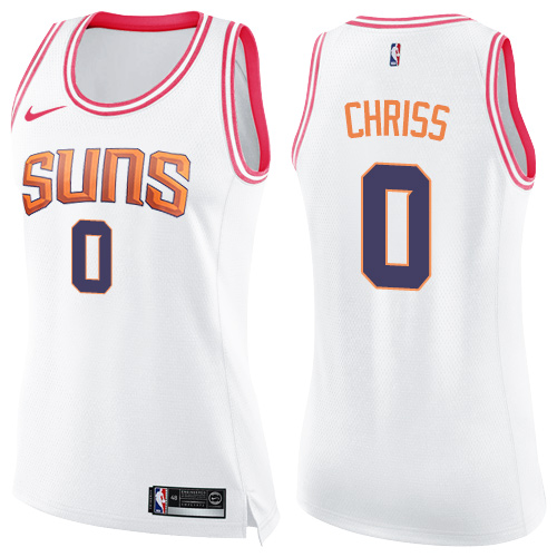Phoenix Suns #0 Marquese Chriss White/Pink Womens Swingman Fashion Jersey Womens cheap jerseys for sale - CheapJerseys.Shop