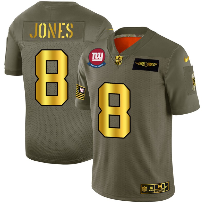 New York Giants #8 Daniel Jones Men's Olive Gold 2019 Salute To Service Limited Jersey cheap jerseys for sale - CheapJerseys.Shop