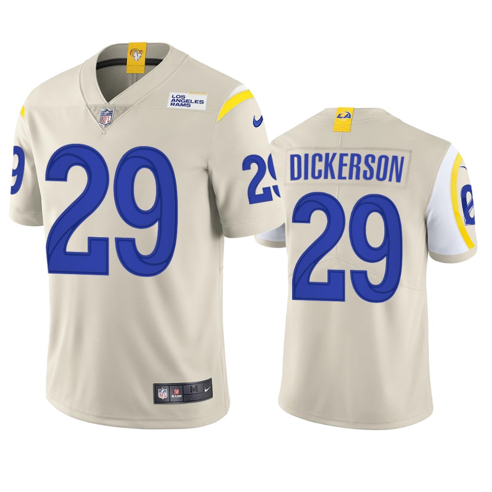 Los Angeles Rams #29 Eric Dickerson Men's Vapor Limited Jersey - Bone cheap jerseys for sale - CheapJerseys.Shop