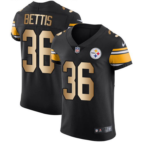 Steelers #36 Jerome Bettis Black Team Color Men's Stitched Elite Gold Jersey cheap jerseys for sale - CheapJerseys.Shop