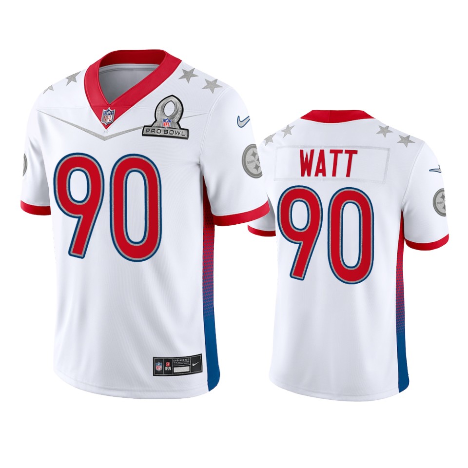 Steelers #90 T.J. Watt Men's 2022 AFC Pro Bowl Game Jersey White cheap jerseys for sale - CheapJerseys.Shop