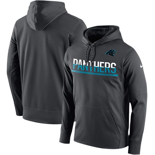 Men's Carolina Panthers Sideline Circuit Anthracite Pullover Hoodie cheap jerseys for sale - CheapJerseys.Shop