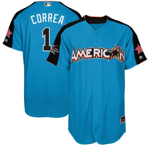 Houston Astros #1 Carlos Correa Blue 2017 All-Star American League Stitched Youth Jersey Youth cheap jerseys for sale - CheapJerseys.Shop