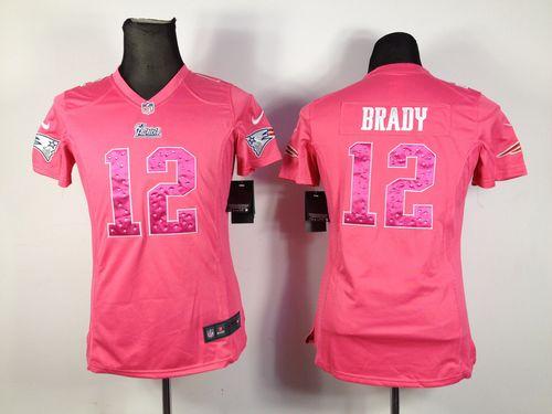 Patriots #12 Tom Brady Pink Sweetheart Women's Stitched Elite Jersey cheap jerseys for sale - CheapJerseys.Shop