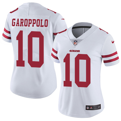49ers #10 Jimmy Garoppolo White Women's Stitched Vapor Untouchable Limited Jersey cheap jerseys for sale - CheapJerseys.Shop