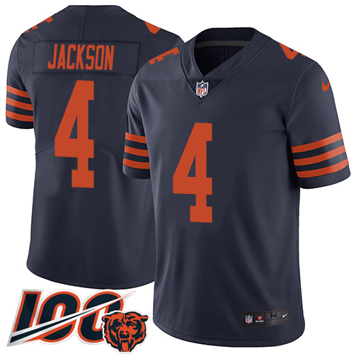 Bears #4 Eddie Jackson Navy Blue Alternate Men's Stitched 100th Season Vapor Limited Jersey cheap jerseys for sale - CheapJerseys.Shop
