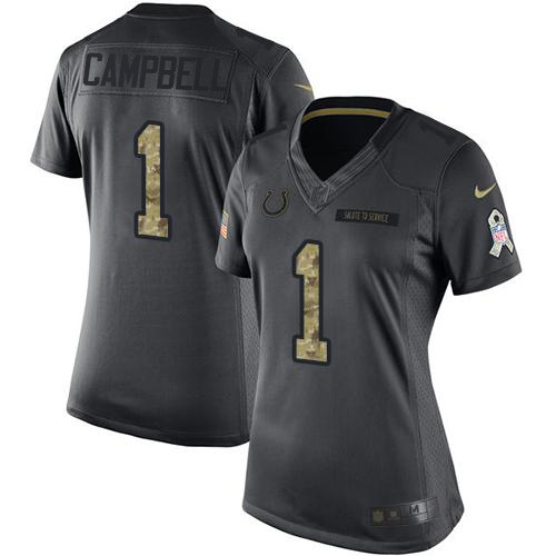 Colts #1 Parris Campbell Black Women's Stitched Limited 2016 Salute To Service Jersey cheap jerseys for sale - CheapJerseys.Shop