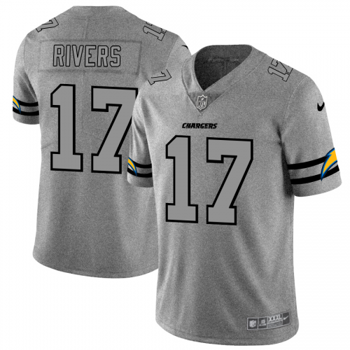 Los Angeles Los Angeles Chargers #17 Philip Rivers Men's Gray Gridiron II Vapor Untouchable Limited Jersey Men's cheap jerseys for sale - CheapJerseys.Shop